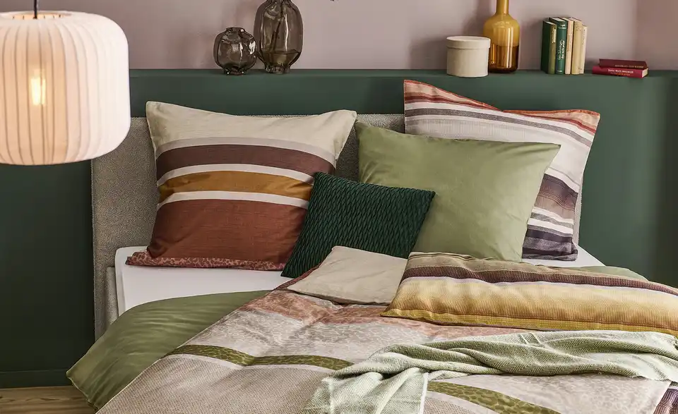 como Satin Bettwäsche Vintage Blossom Stripes, in Wohnsituation