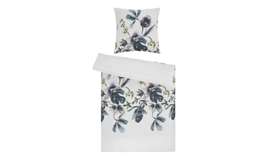 indigo Mako-Satin Bettwäsche Spellbound, Frontansicht