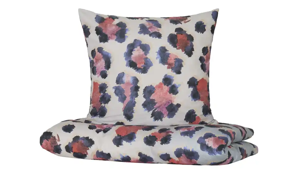 indigo Mako-Satin Bettwäsche Animalistic, Perspektive