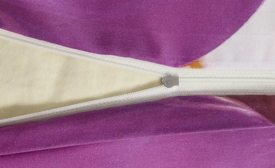 indigo Mako-Satin Bettwäsche Fluid, Detailansicht