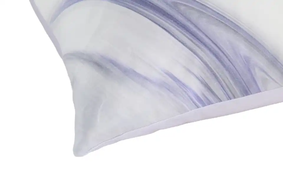 indigo Mako-Satin Wende-Bettwäsche Marble, Detailansicht