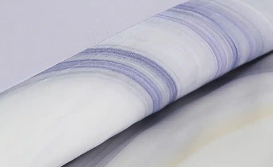 indigo Mako-Satin Wende-Bettwäsche Marble, Detailansicht