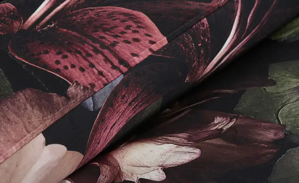 indigo Mako-Satin Wende-Bettwäsche Plumploris, Detailansicht