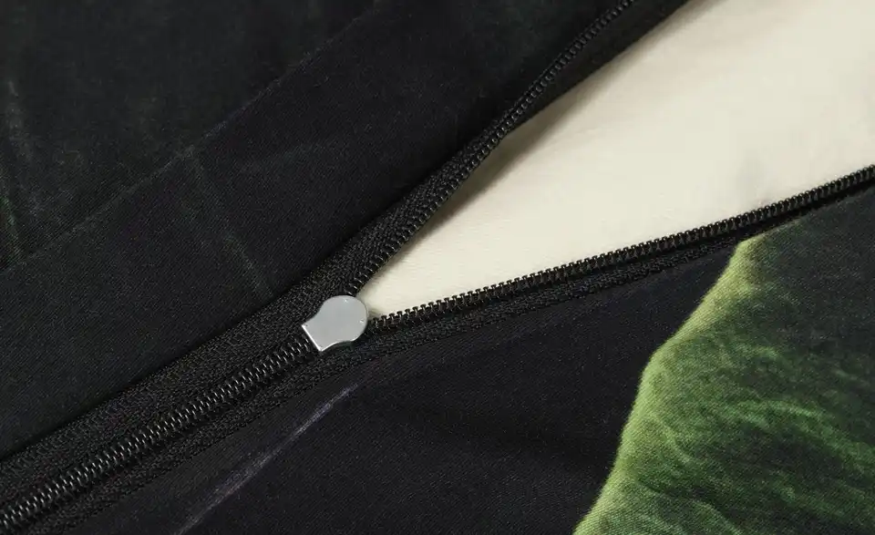 indigo Mako-Satin Wende-Bettwäsche Shaggy, Detailansicht