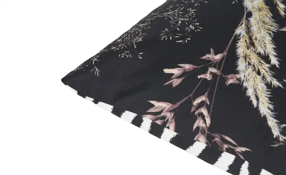 indigo Mako-Satin Wende-Bettwäsche Zebra Love, Detailansicht