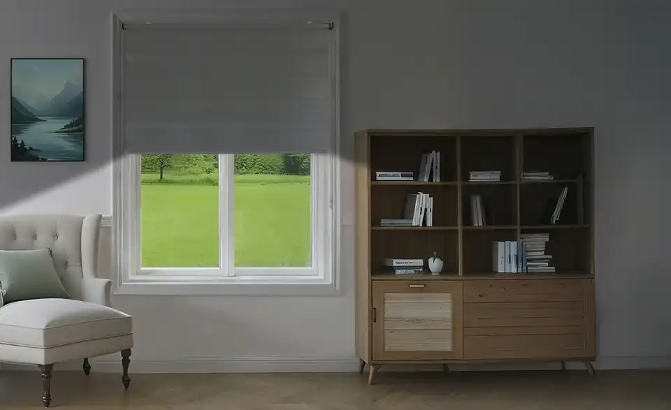 como Seitenzugrollo D&N Duorollo Blackout, in Wohnsituation