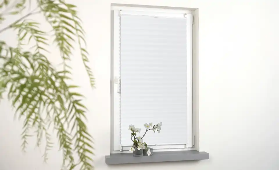 como Plissee Uni, in Wohnsituation