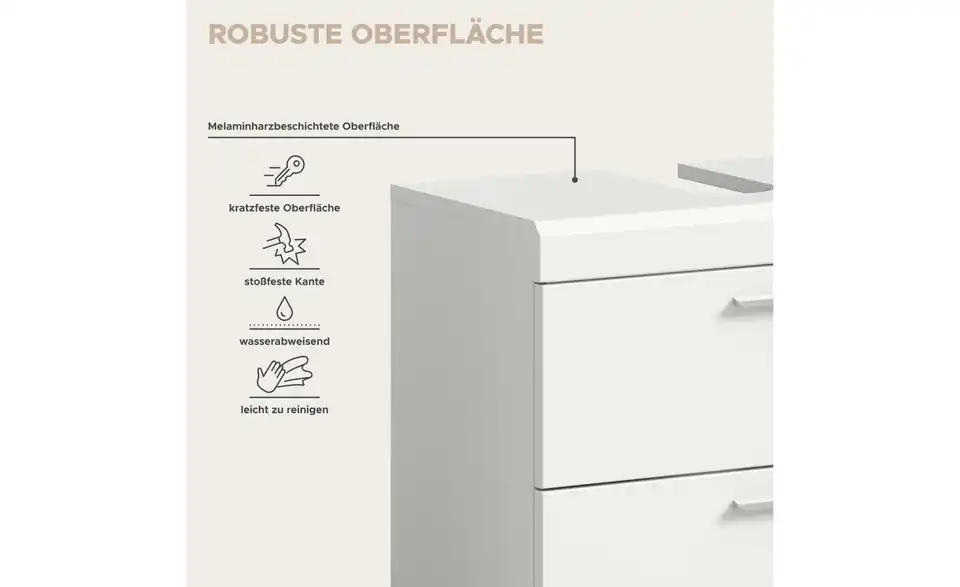 Badmöbel-Set SCHLOONSEE, 2 teilig, bestehend aus: Waschbeckenunterschrank, Spiegel, in verschiedenen Farben erhältlich, Badmöbel, Kombination, Badezimmer Schloonsee, Bild mit Text