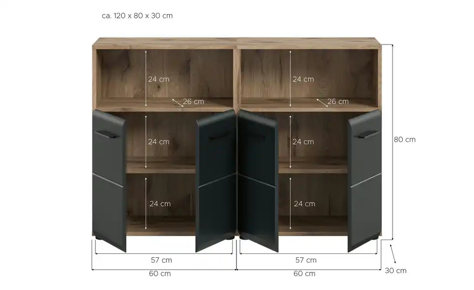 Badkombination, Bemaßung