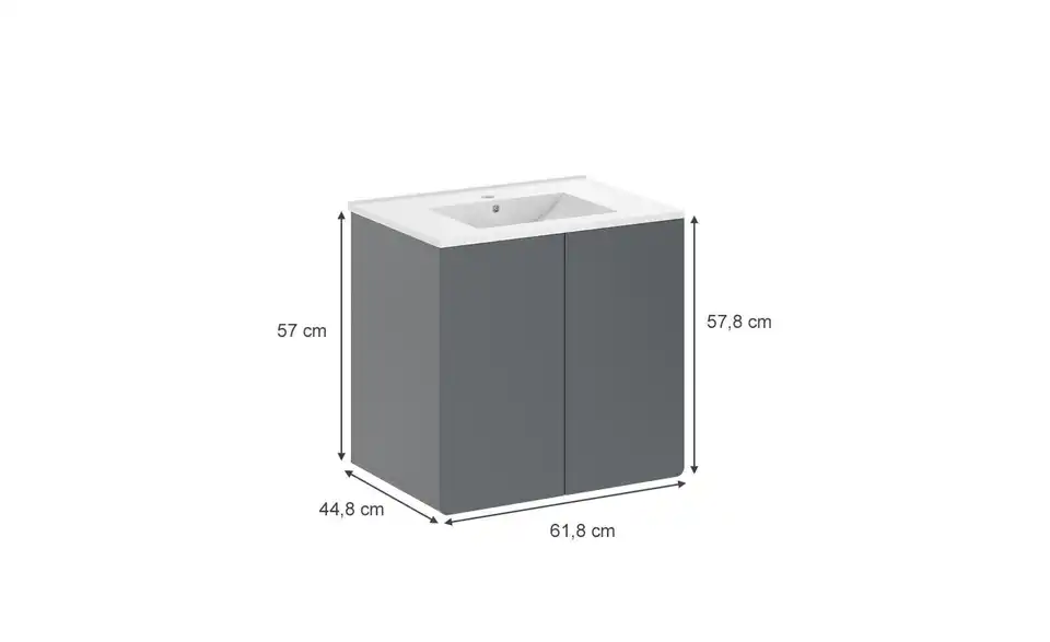 Badkombination, Bemaßung