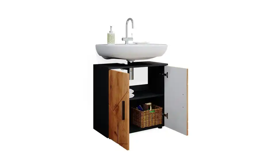 Waschbeckenunterschrank, geöffnet