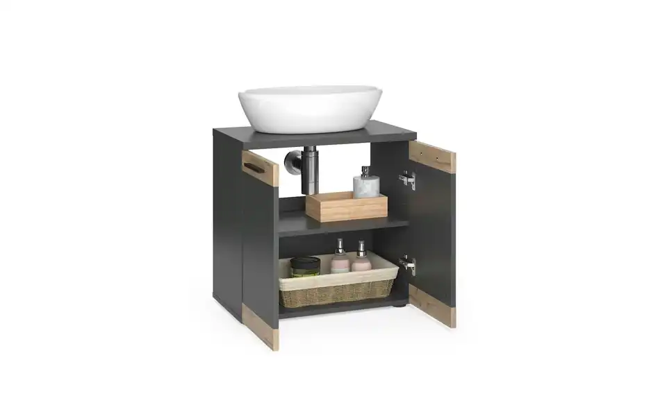 Waschbeckenunterschrank, geöffnet