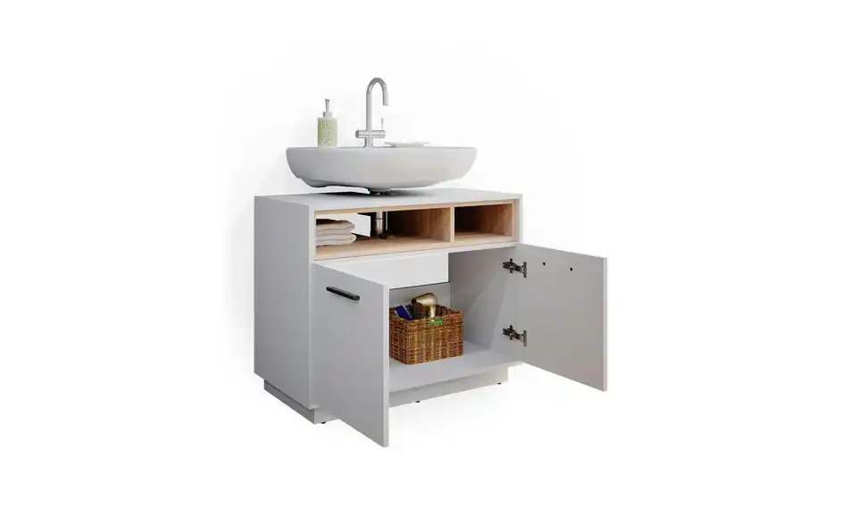 Waschbeckenunterschrank, geöffnet
