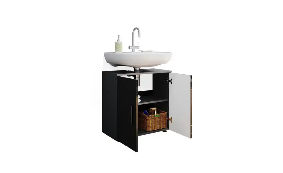 Waschbeckenunterschrank, geöffnet