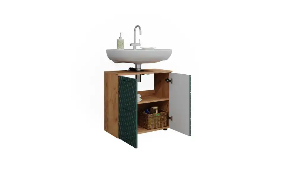 Waschbeckenunterschrank, geöffnet