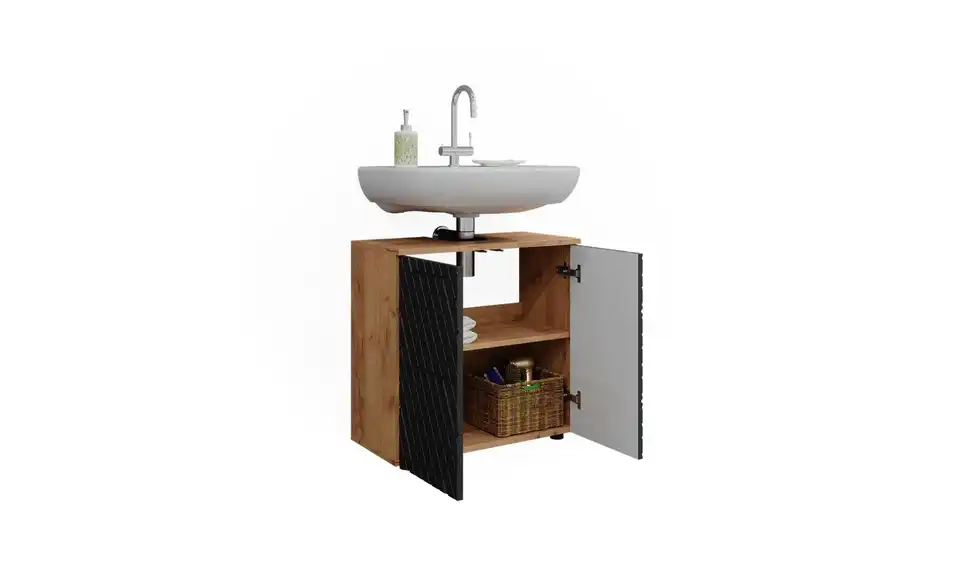 Waschbeckenunterschrank, geöffnet