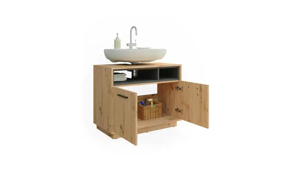 Waschbeckenunterschrank, geöffnet