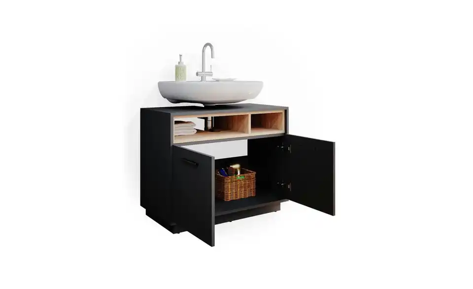 Waschbeckenunterschrank, geöffnet