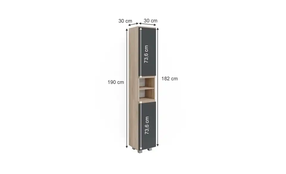 Hochschrank, Bemaßung