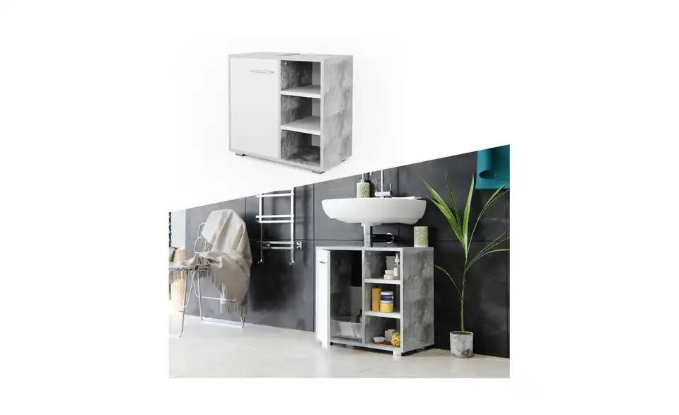 Waschbeckenunterschrank, Detailansicht