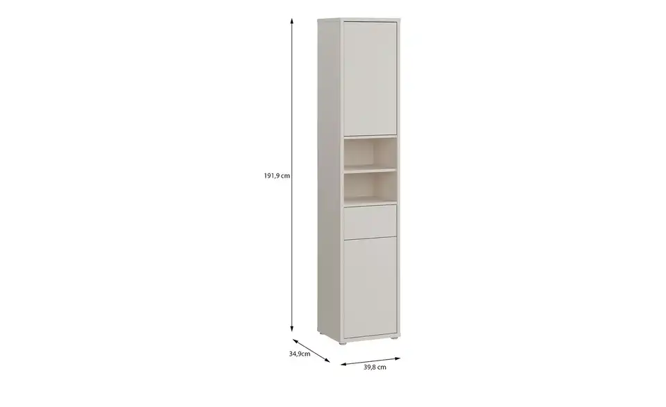 Hochschrank Bolognano, Bemaßung