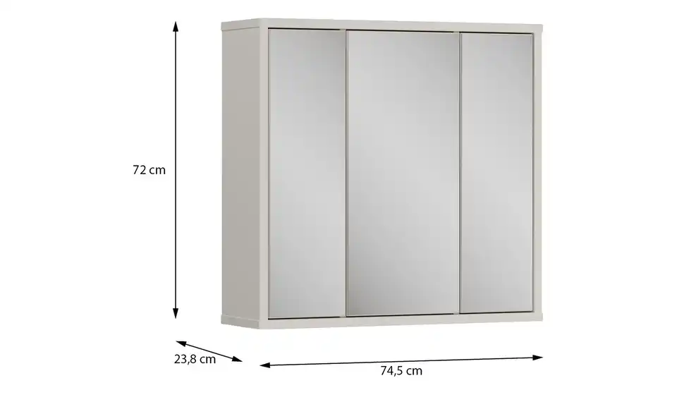 Spiegelschrank Bolognano, Bemaßung