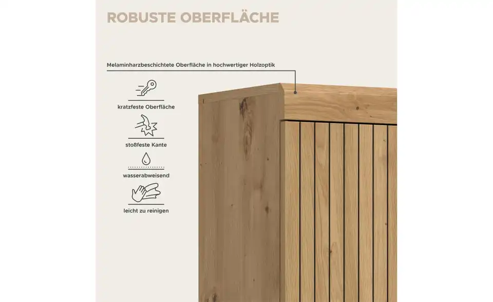 Midischrank, Bild mit Text