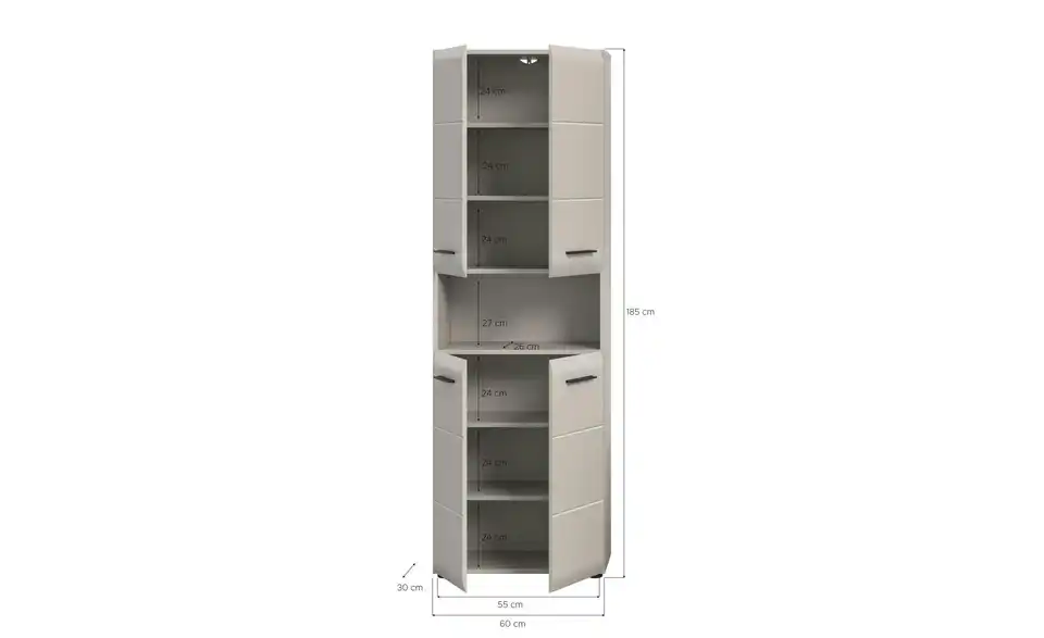 Hochschrank, Bemaßung