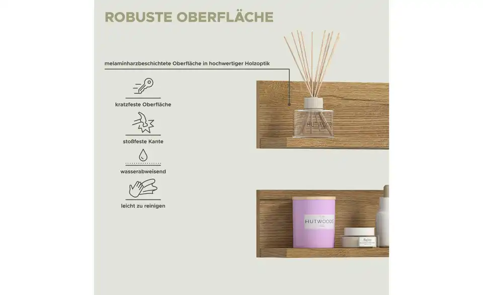 Wandregal Set, Bild mit Text