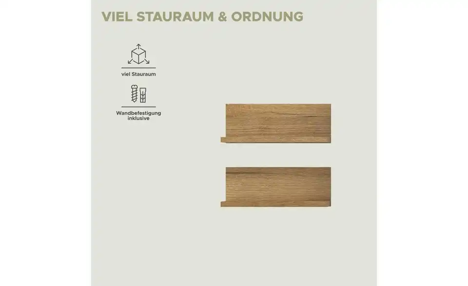 Wandregal Set, Bild mit Text