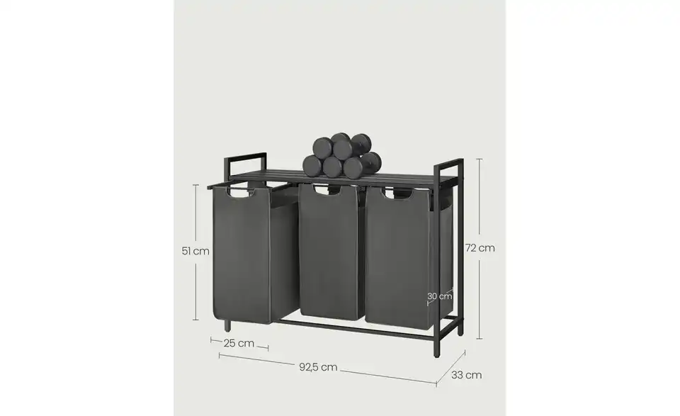 Wäschekorb, Bemaßung