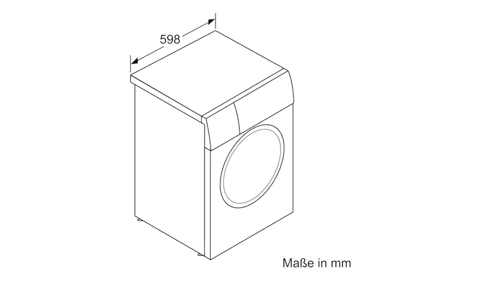 SIEMENS Waschmaschine WM14N127, Bemaßung
