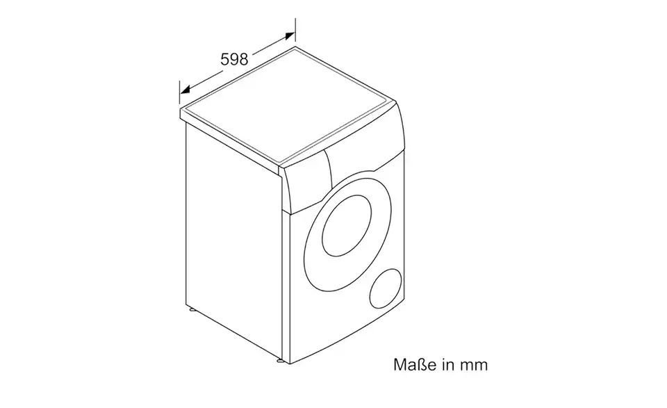 SIEMENS Waschtrockner WN54C2A40, Bemaßung