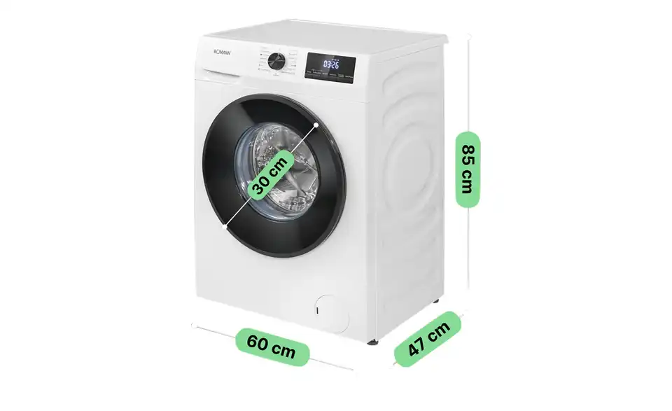 Bomann Waschvollautomat WA 7175 weiss, Bemaßung