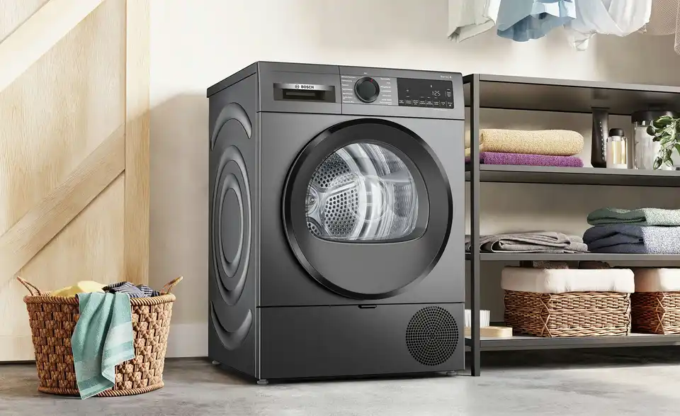 BOSCH Wärmepumpentrockner WQG243DR10, in Wohnsituation
