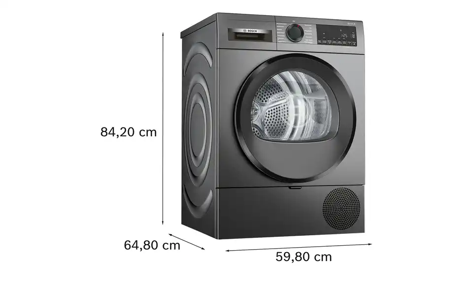 BOSCH Wärmepumpentrockner WQG243DR10, Bemaßung