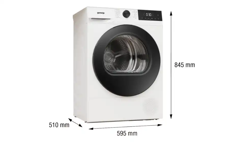 gorenje Wärmepumpentrockner D5G2P7D, Bemaßung