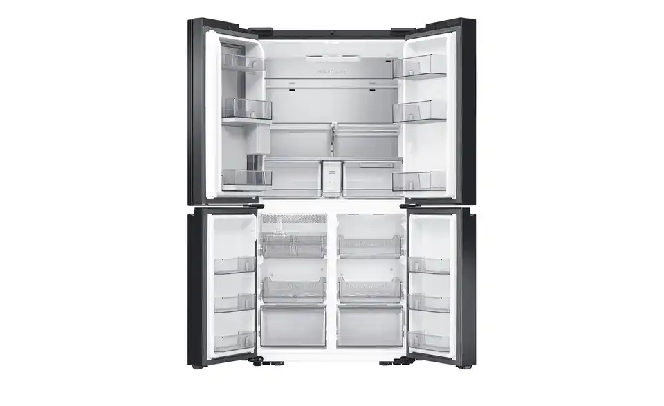 Samsung Cross Door Kühl-Gefrier-Kombination RF65DG9H0EB1EF, geöffnet