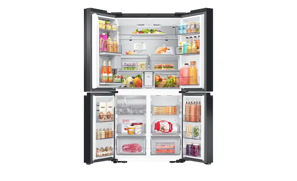 Samsung Cross Door Kühl-Gefrier-Kombination RF65DG9H0EB1EF, geöffnet