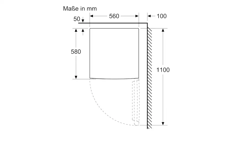 BOSCH Gefrierschrank GTV15NWEB, Bemaßung