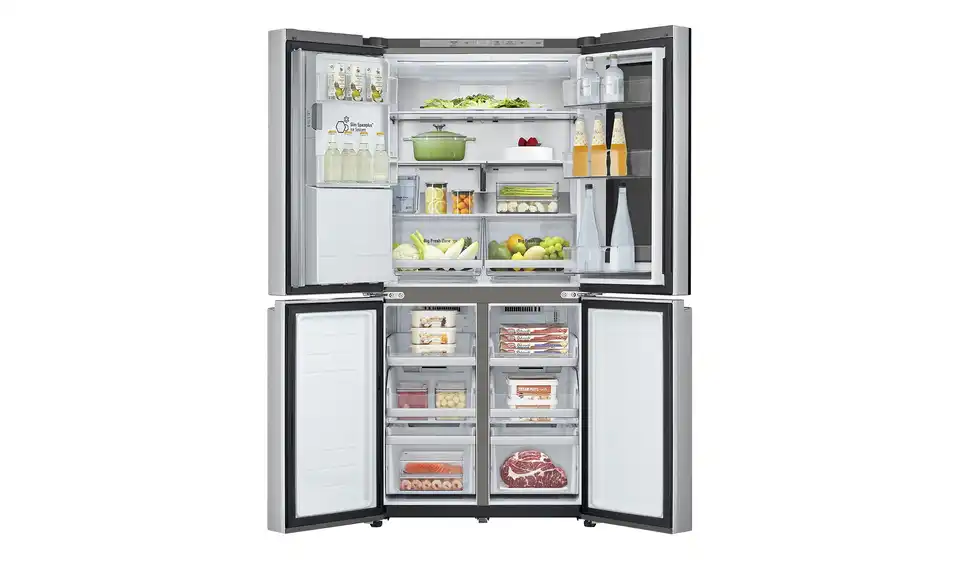 LG Electronics Cross Door Kühl-Gefrier-Kombination GMG861MBAE, geöffnet