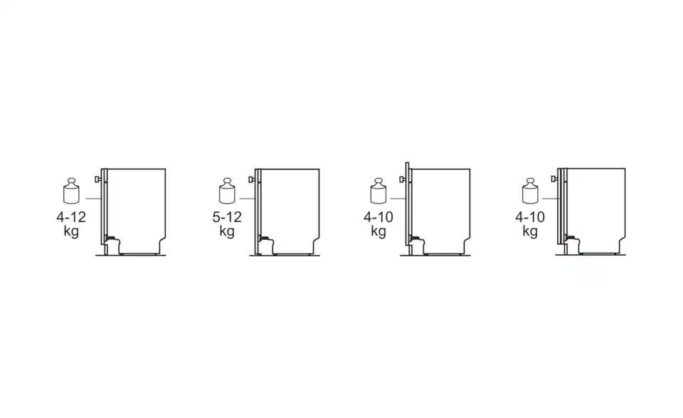 AEG Einbau-Geschirrspüler GI9210X2CT, Bemaßung