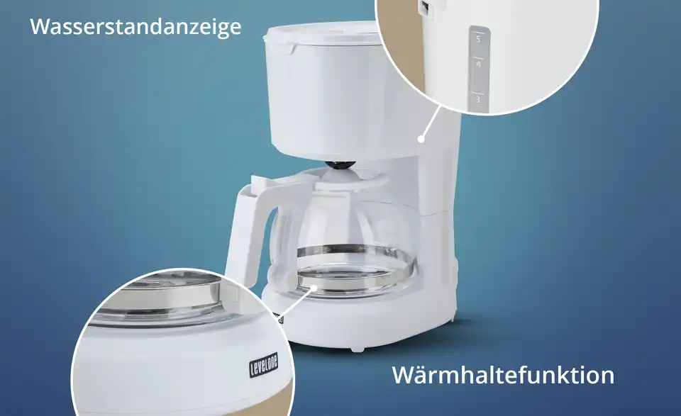 levelone Kaffeautomat KA-060W, Bild mit Text