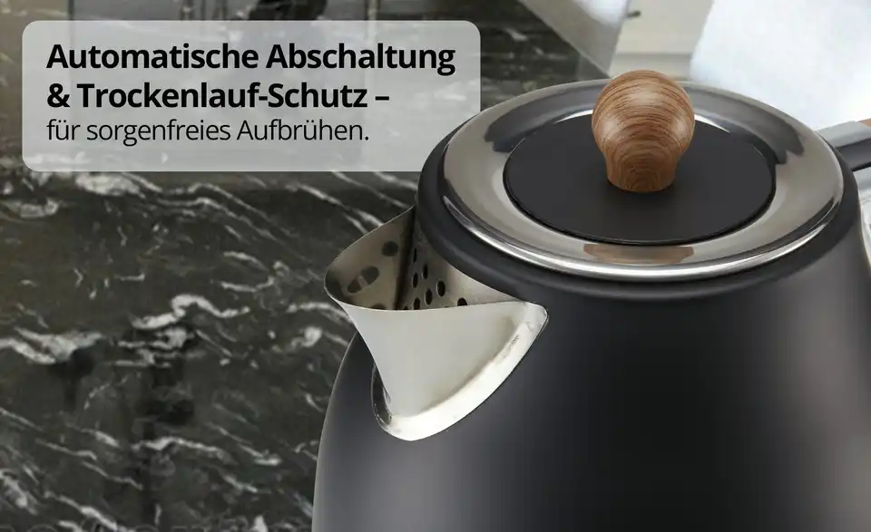 KHG Wasserkocher WK-2200 MSH, Bild mit Text