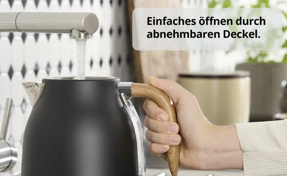 KHG Wasserkocher WK-2200 MSH, Bild mit Text