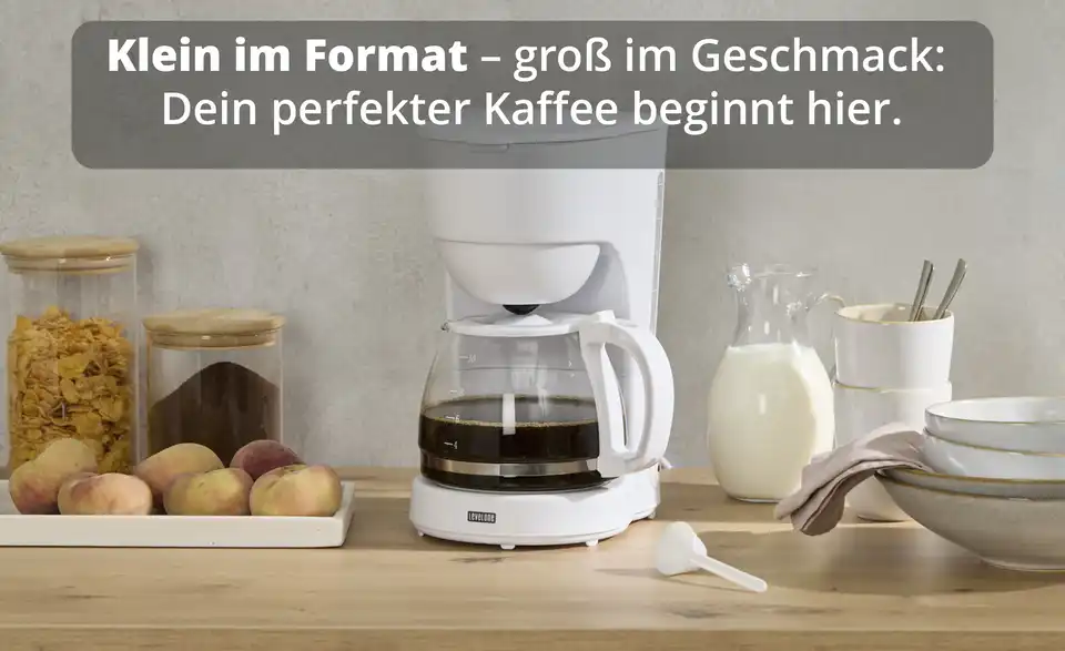 levelone Kaffeemaschine KA-132W, Bild mit Text