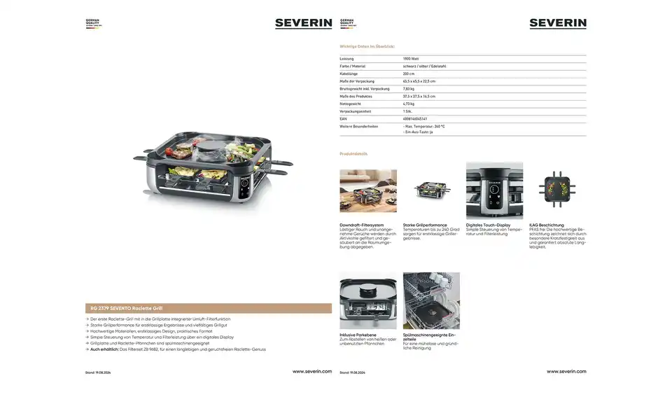 SEVERIN Raclette-Grill RG 2379