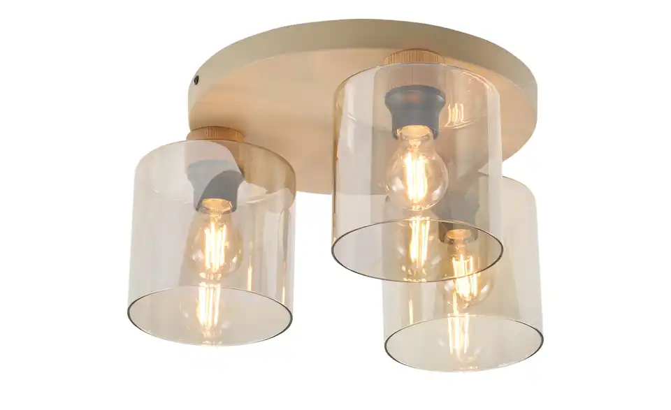 Deckenleuchte Sierra Cognac, Beleuchtet