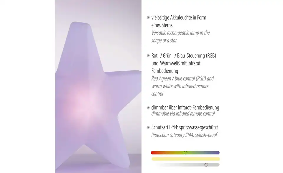 Paul Neuhaus Akku-Tischleuchte, Bild mit Text