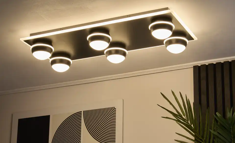 KHG LED-Deckenleuchte Sandy, in Wohnsituation
